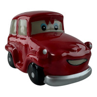 Копилка керамическая "Автомобиль" красная (11,5х7х7 см)