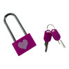 Lock for lovers pink "Heart" (7x3.3x1.1 cm).