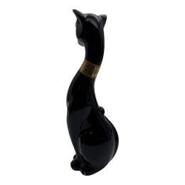 Уценка Кошка керамическая черная (27,5х7,5х9 см)
