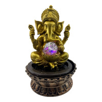 Ganesha fountain with the glow of spiritual light (30x19.5x25 cm)
