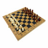 Game set: backgammon, chess, checkers (38.7 x 38.7 x 2.3 cm)