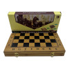 Game set: backgammon, chess, checkers (38.7 x 38.7 x 2.3 cm)