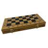 Game set: backgammon, chess, checkers (38.7 x 38.7 x 2.3 cm)