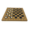Game set: backgammon, chess, checkers (38.7 x 38.7 x 2.3 cm)