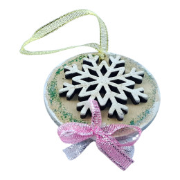 Christmas tree pendant "New Year's lights" (75x10mm)