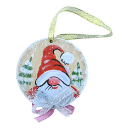 Christmas tree pendant "New Year's lights" (75x10mm)