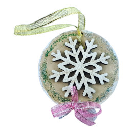 Christmas tree pendant "New Year's lights" (75x10mm)