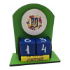 Perpetual calendar "Blooming Ukraine" (155x142x60 mm), with dark edging, hand painted.
