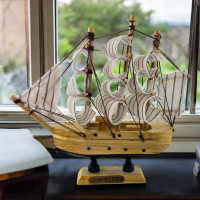 Model of a sailboat on a stand "Sea Dream" (14x12.5x3.3 cm)