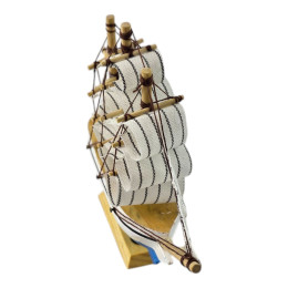 Model of a sailboat on a stand "Blue Breeze" (14x12.5x3.3 cm)