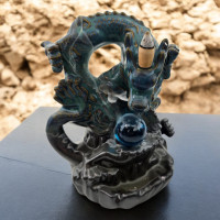 Incense Stand Back Flow "Dragon and Magic Ball" (16.5x13.5x10 cm)