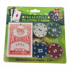 Poker chips (20 pieces) with cards