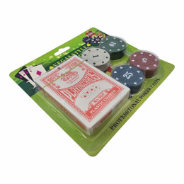 Покерные фишки (20 штук) с картами