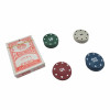 Poker chips (20 pieces) with cards