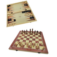 Game set: backgammon, chess, checkers.