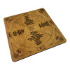 Table for working with the pendulum "Love magic", in English, light (18x18x0.4 cm)
