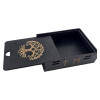 Box for Scandinavian runes "Tree of Life" (14x10.5x4cm), wood covered with dark enamel.