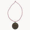 Amulet "Seal of Veles", dark (d-4.5 cm) wood, covered with enamel.