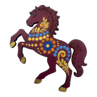 Magnet "Eastern horse for luck" (90*70*4mm), hand painted.