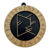 Runic stave "Banker" (d-90mm), wood.