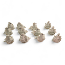 Коні з підковами (набір фарфорових міні-статуеток, 12 шт)