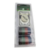 Poker set: 40 chips, a deck of BCG cards, and a dealer token, in a blister pack.