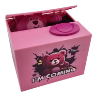 Interactive battery-operated piggy bank "Teddy Bear" (12 x 10 x 9 cm)