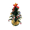 Wooden musical tabletop Christmas tree with mini toys (27 x 15 x 15 cm)