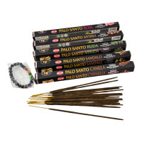 Smudging Indulgence Masala Gift Pack: Palo Santo Incense Set (5 Scents, Plus Bracelet)
