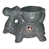 Gray ceramic aroma lamp "Camel" (11x11x6 cm)