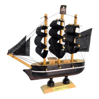Model of a sailboat on a stand "Pirate Ship" (13.5 × 13.3 × 3.2 cm)