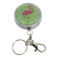 Pocket ashtray keychain with a metal "Flamingo" design (D-5 cm, H-1.7 cm)