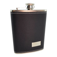 Stainless steel flask (220 ml.) (13.5 x 9.5 x 2.5 cm)