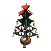 Wooden tabletop Christmas tree with hanging decorations (25 x 16 x 16 cm)
