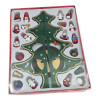 Wooden tabletop Christmas tree with hanging decorations (25 x 16 x 16 cm)