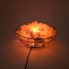 Соляна лампа з гімалайської солі "Чаша вогню" (дротяна чаша) (26x12см).