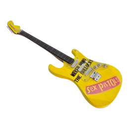 "Sex Pistols" Miniature Wood Guitar (24 x 8 x 1.5 cm)