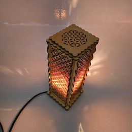 Соляная лампа из гималайской соли "Цветок жизни" (27х10,8х10,8 cм)