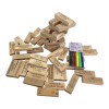 Board game "Jenga 4 in 1: Tower, forfeits, emotions, puzzles" (60 blocks + markers) (28.5 x 7 x 7 cm)