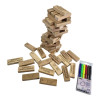 Board game "Jenga 4 in 1: Tower, forfeits, emotions, puzzles" (60 blocks + markers) (28.5 x 7 x 7 cm)