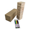 Board game "Jenga 4 in 1: Tower, forfeits, emotions, puzzles" (60 blocks + markers) (28.5 x 7 x 7 cm)
