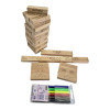 Board game "Jenga 4 in 1: Tower, forfeits, emotions, puzzles" (60 blocks + markers) (28.5 x 7 x 7 cm)