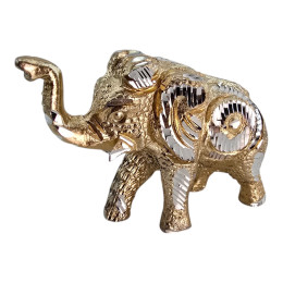 Слон резной алюминиевый (6х10х3,5 см)