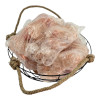Salt basket for a bath with Himalayan salt, "Steam room breath", (wire bowl) (26x12cm).