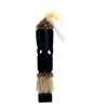 Figurine "Papuan" carved wood green (34x6x5 cm)