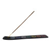 Black wooden incense stand "Chakras" (25.5 x 3.7 x 0.5 cm)