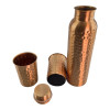 A bottle with a lid and two copper glasses, a set of 900 ml