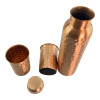 A bottle with a lid and two copper glasses, a set of 900 ml