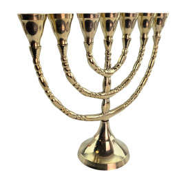 Brass menorah candlestick (18x19.5x7 cm)