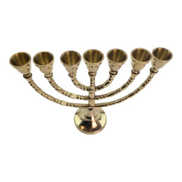 Brass menorah candlestick (18x19.5x7 cm)